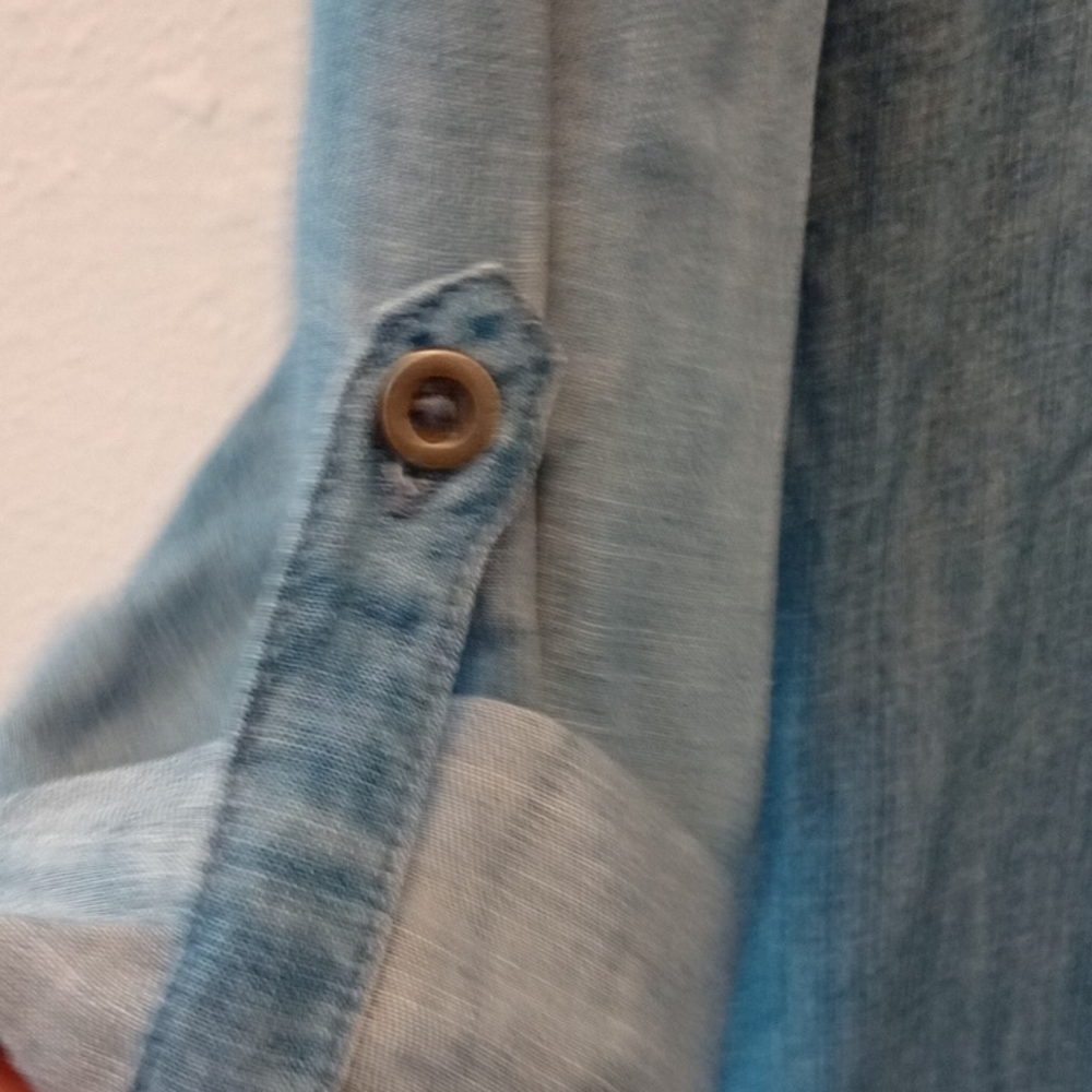 Light Blue TENCEL® Denim Shirt Dress by Philosophy - Picture 6 of 7